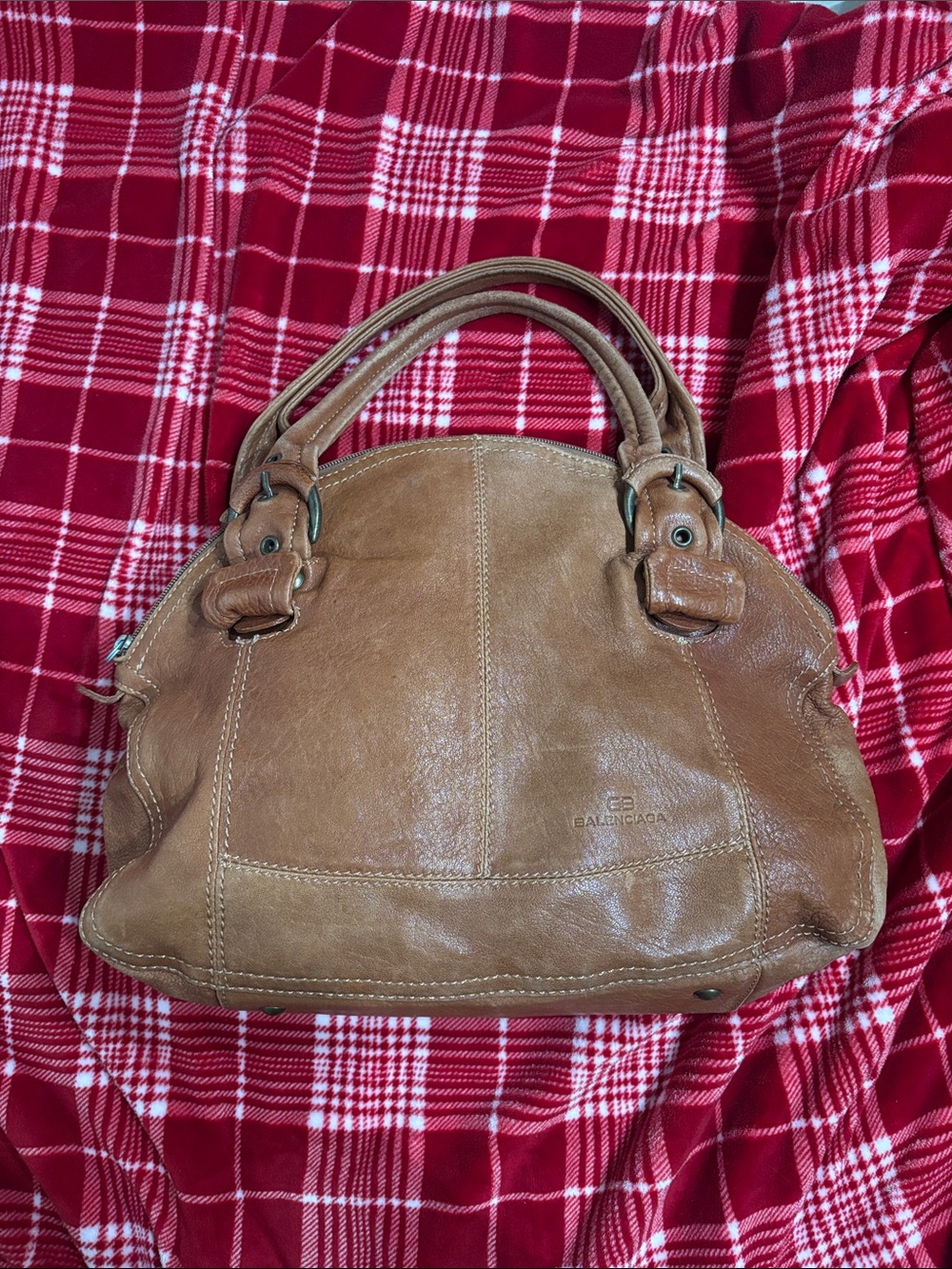 Balenciaga vintage Tan Leather Shoulder Bag